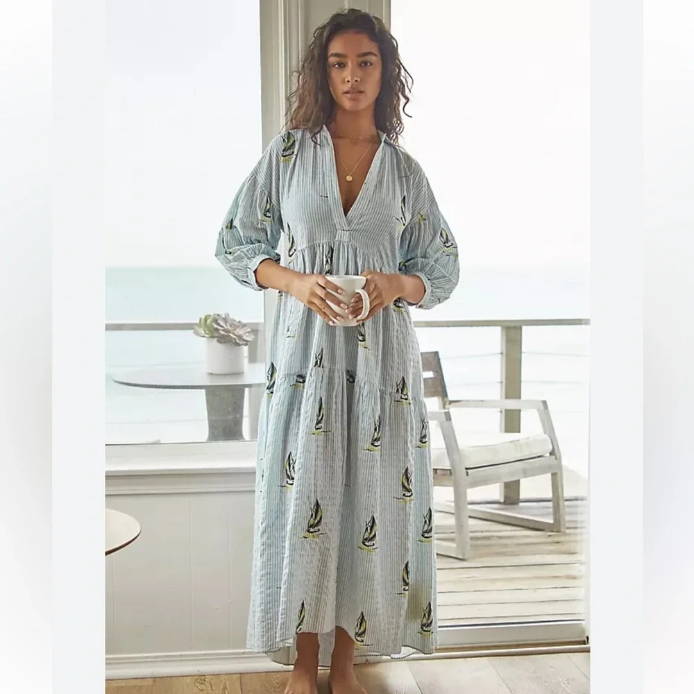 anthropologie light blue dress BHLDN Blue Bow Fitted Mini Dress